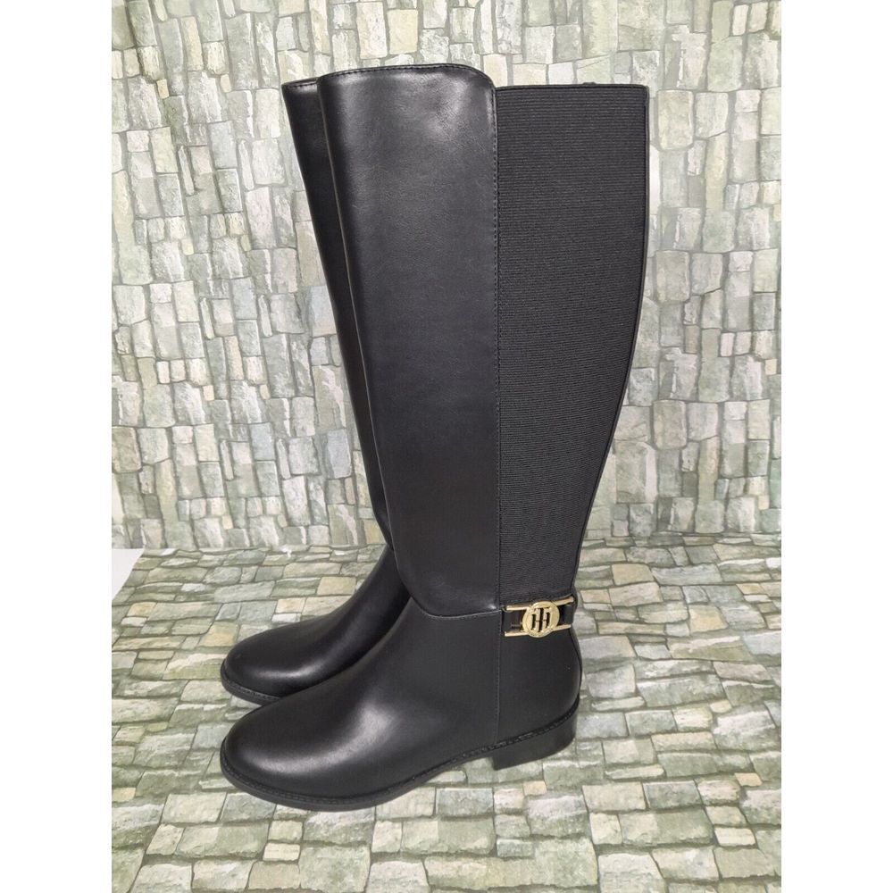 Tommy Hilfiger Women's‎ TWIZELLE-T Tall Riding Black Boots Size 6.5